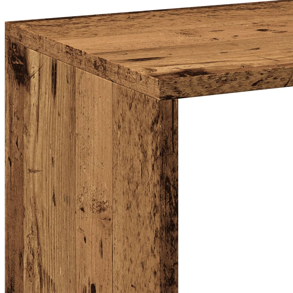 Étagère séparatrice de pièce vieux bois 102x29x103,5 cm