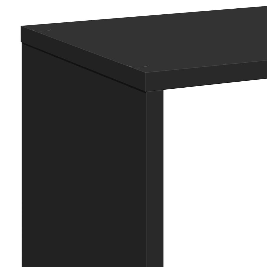 Étagère séparatrice de pièce noir 67x25x161,5 cm