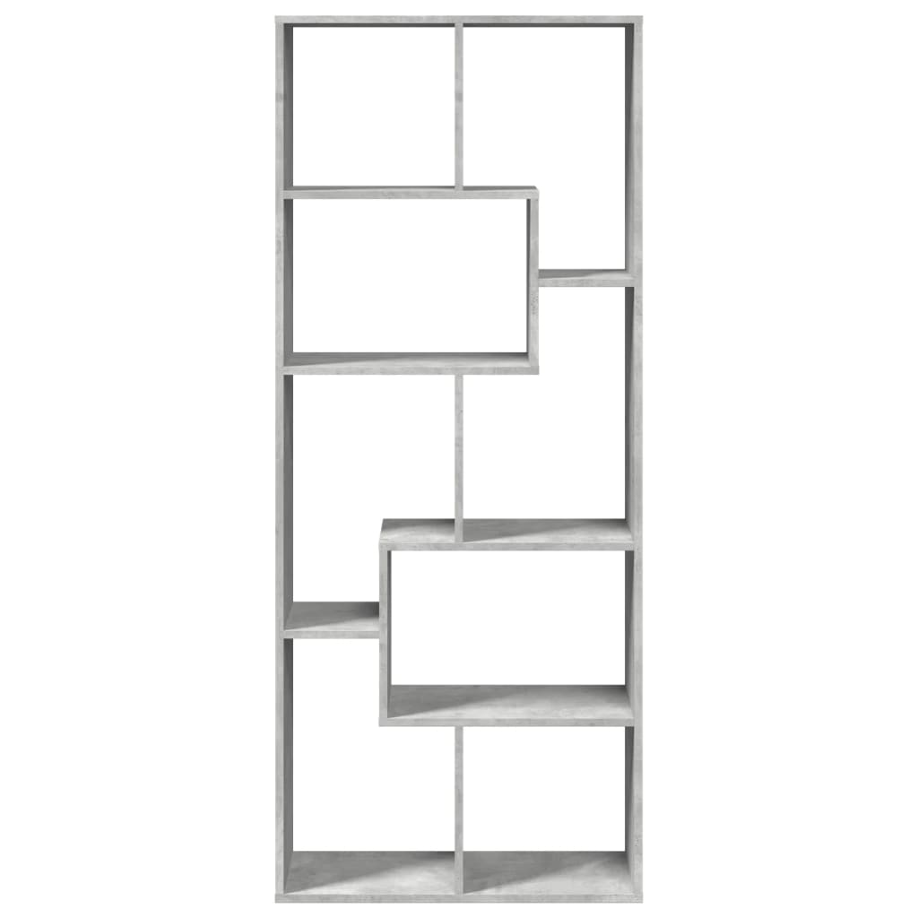 Étagère séparatrice de pièce gris béton 67x25x161,5 cm