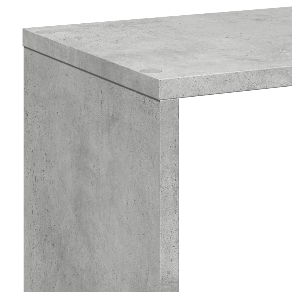 Étagère séparatrice de pièce gris béton 67x25x161,5 cm