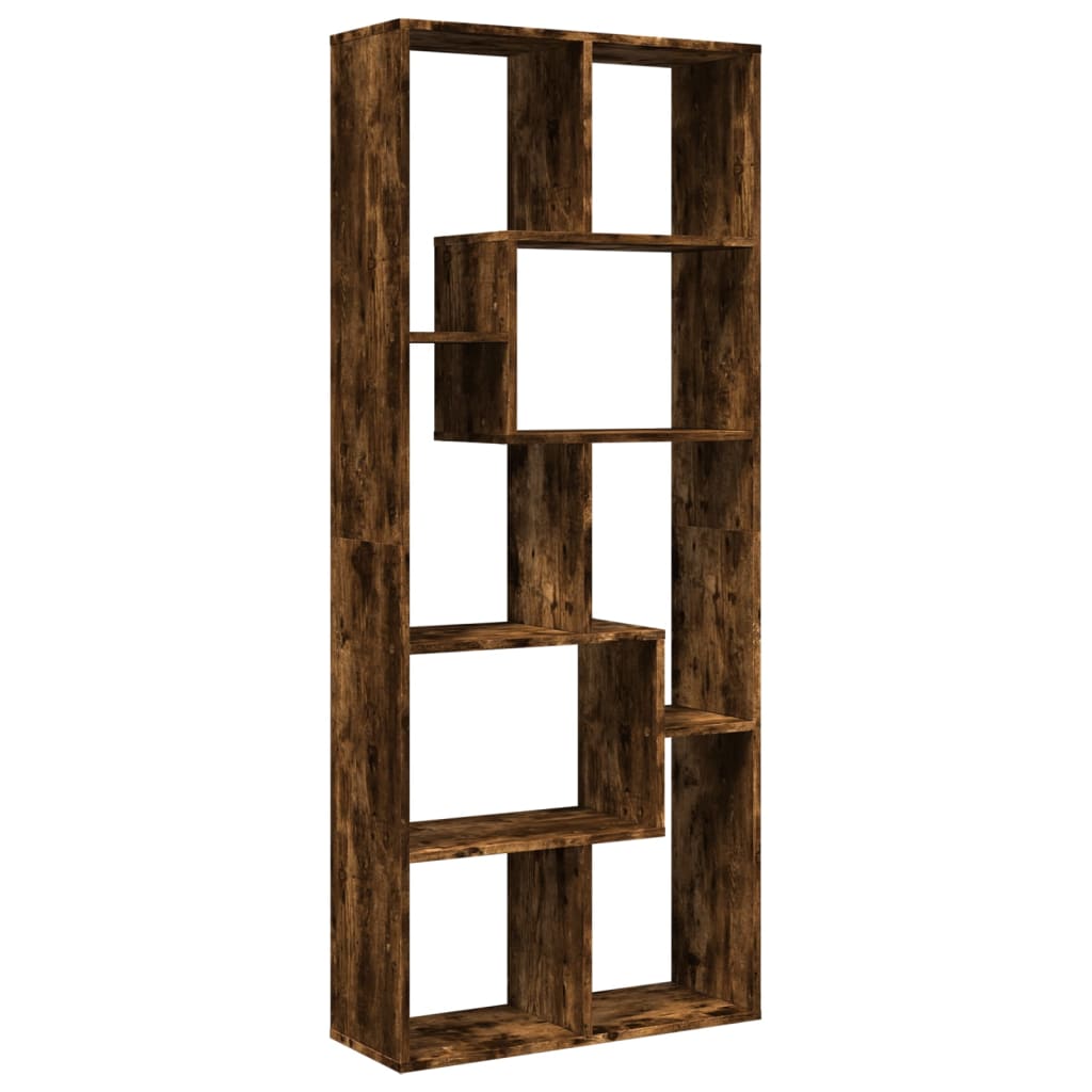 Étagère séparatrice de pièce chêne fumé 67x25x161,5 cm