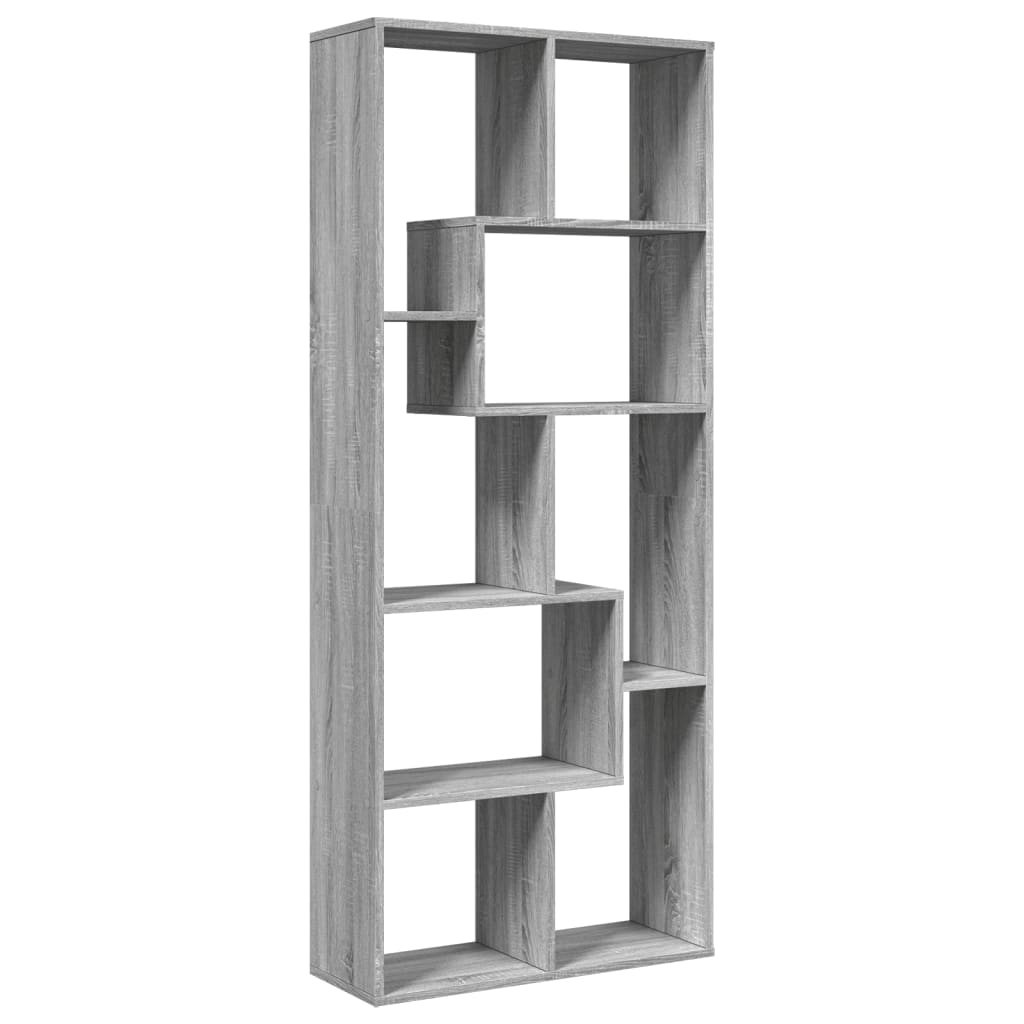 Étagère séparatrice de pièce sonoma gris 67x25x161,5 cm