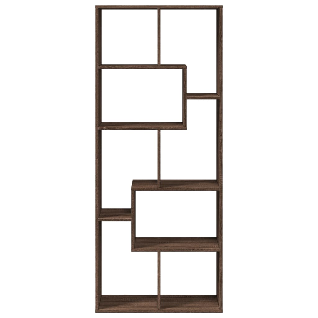 Étagère séparatrice de pièce chêne marron 67x25x161,5 cm