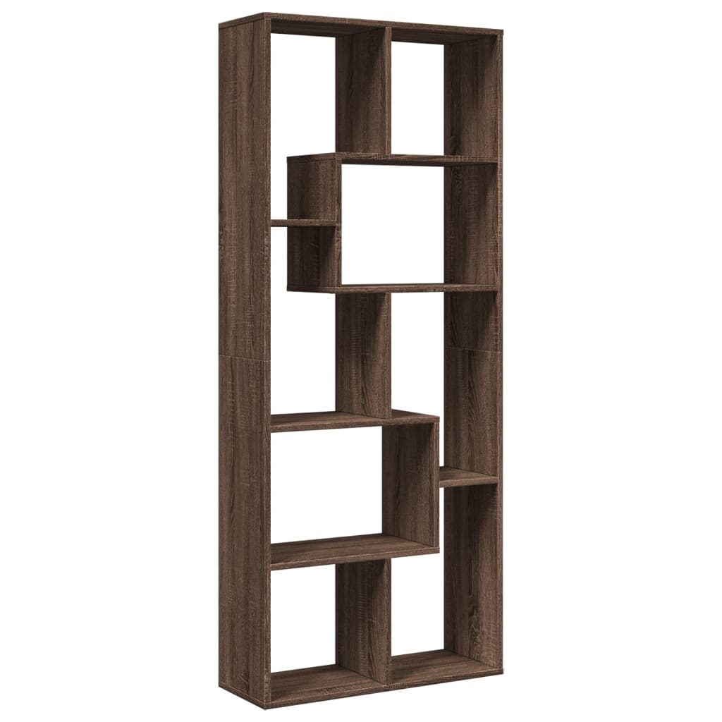 Étagère séparatrice de pièce chêne marron 67x25x161,5 cm