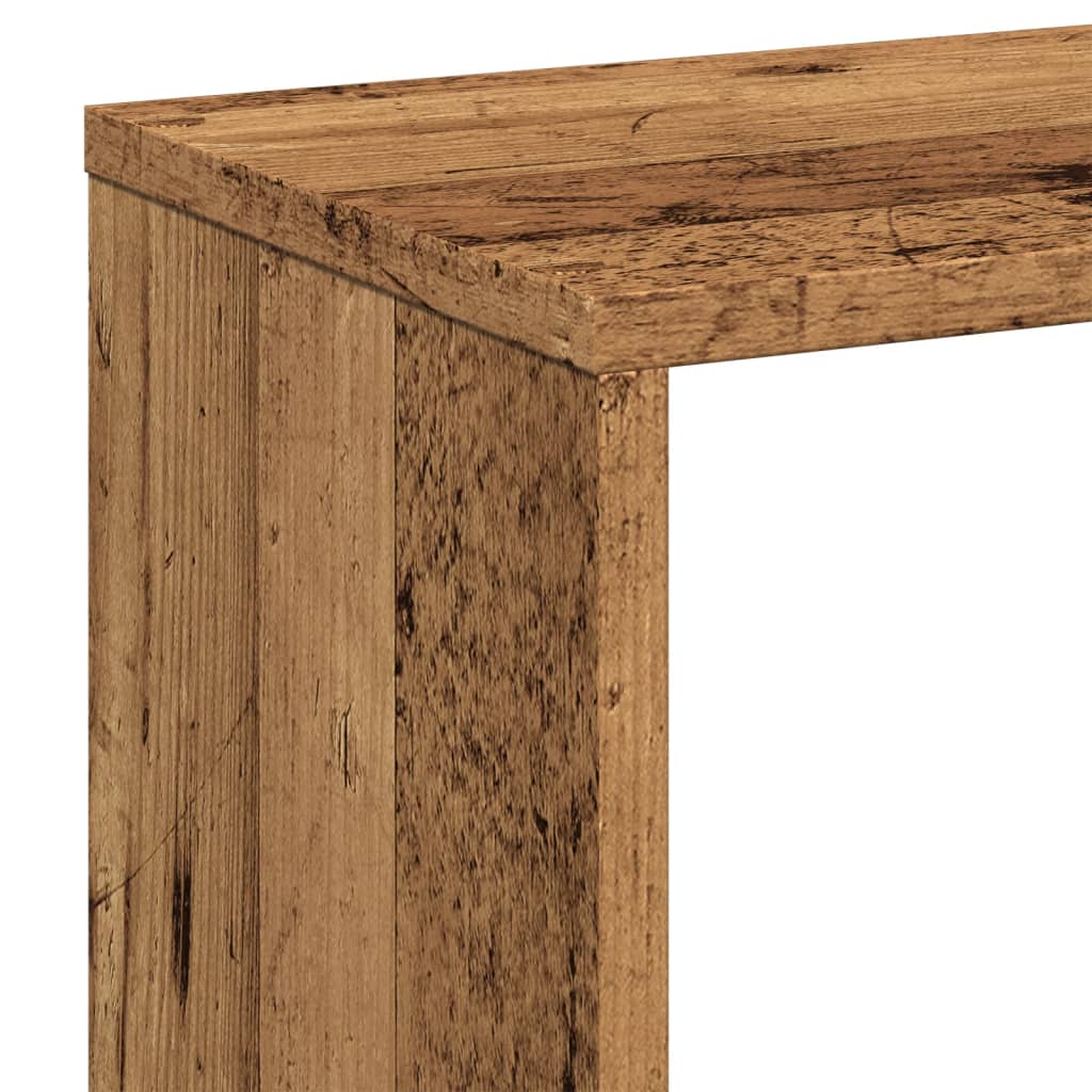 Étagère séparatrice de pièce vieux bois 67x25x161,5 cm