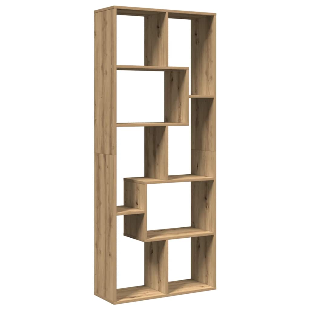 Étagère séparatrice de pièce chêne artisanal 67x25x161,5 cm