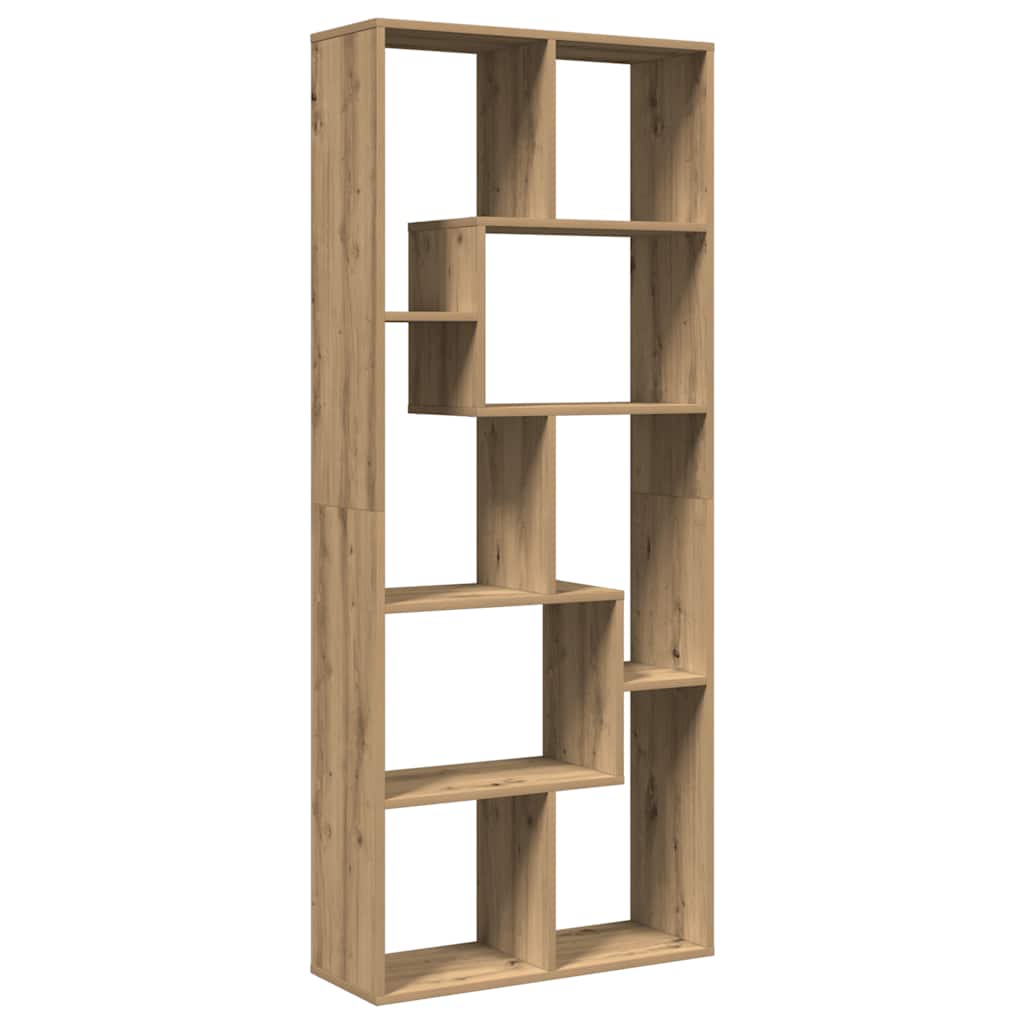 Étagère séparatrice de pièce chêne artisanal 67x25x161,5 cm