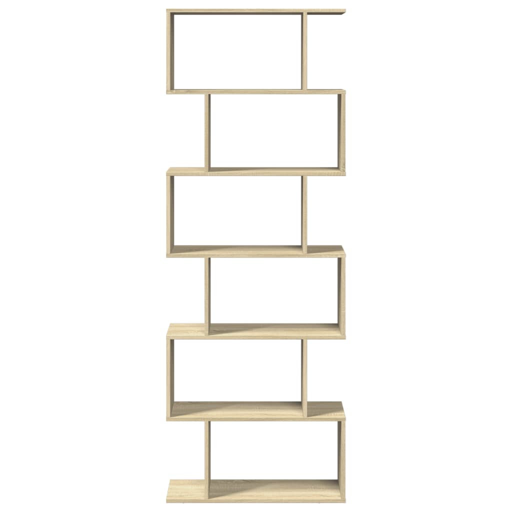 Étagère séparatrice de pièce 6 niveaux chêne sonoma 70x24x193cm