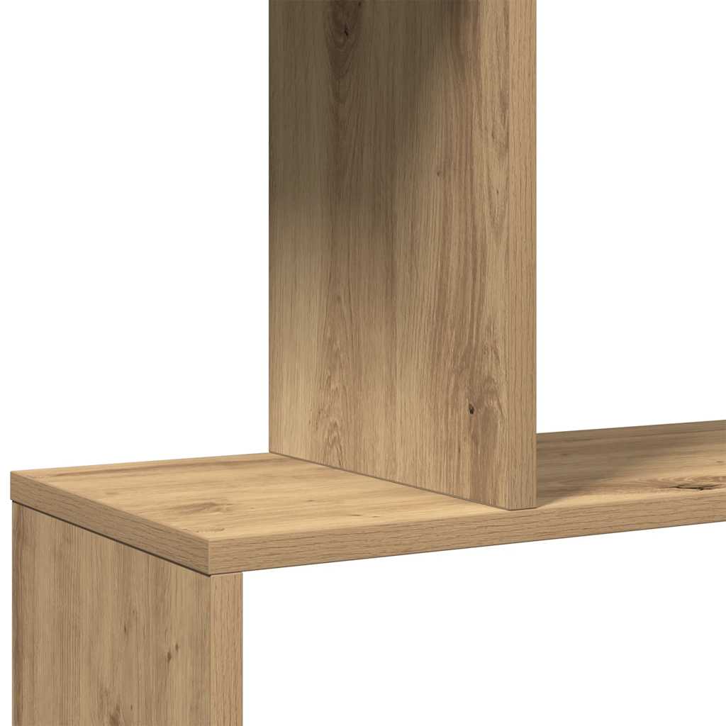 Étagère séparatrice de pièce à 6 niveaux chêne artisanal