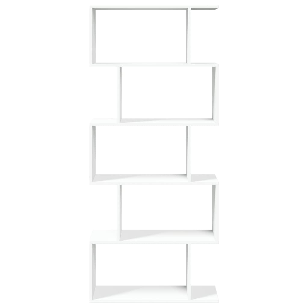 Étagère séparatrice de pièce à 5 niveaux blanc 70x24x161 cm
