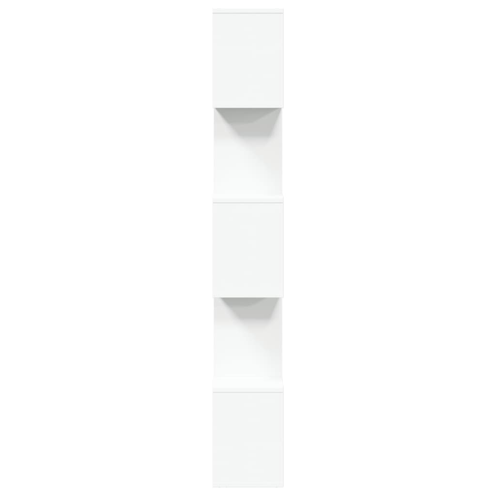 Étagère séparatrice de pièce à 5 niveaux blanc 70x24x161 cm