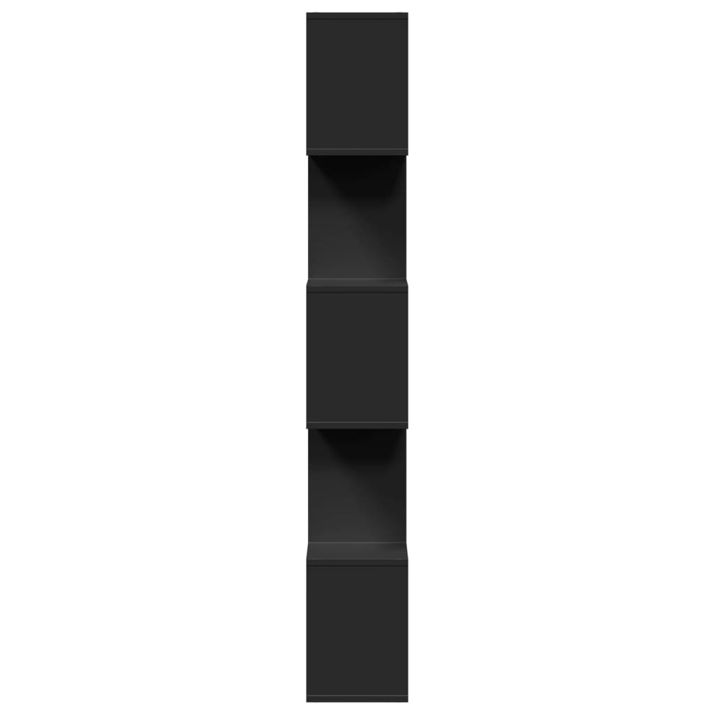 Étagère séparatrice de pièce à 5 niveaux noir 70x24x161 cm