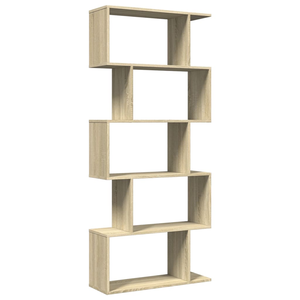 Étagère séparatrice de pièce 5 niveaux chêne sonoma 70x24x161cm