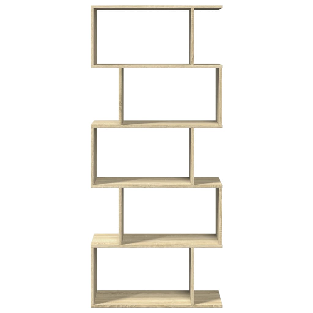 Étagère séparatrice de pièce 5 niveaux chêne sonoma 70x24x161cm