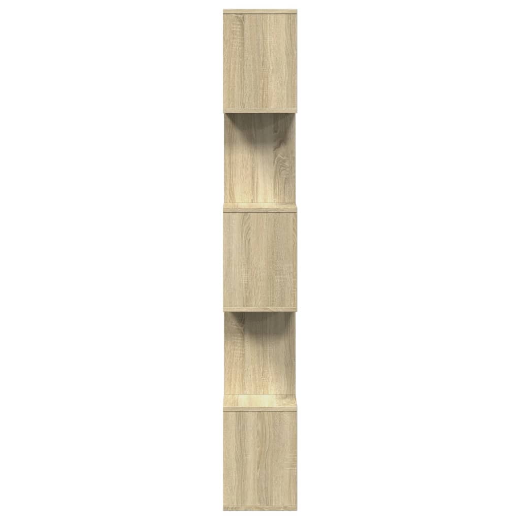 Étagère séparatrice de pièce 5 niveaux chêne sonoma 70x24x161cm
