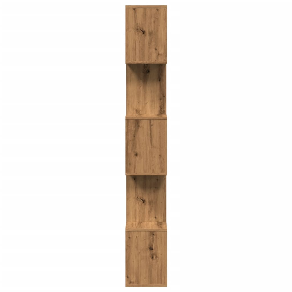 Étagère séparatrice de pièce à 5 niveaux chêne artisanal