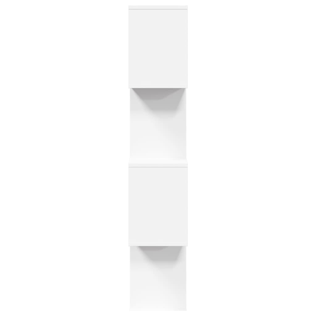Étagère séparatrice de pièce à 4 niveaux blanc bois ingénierie