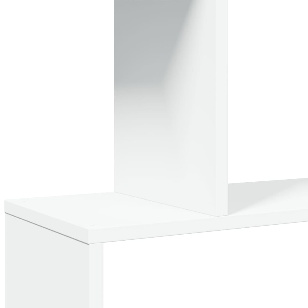 Étagère séparatrice de pièce à 4 niveaux blanc bois ingénierie