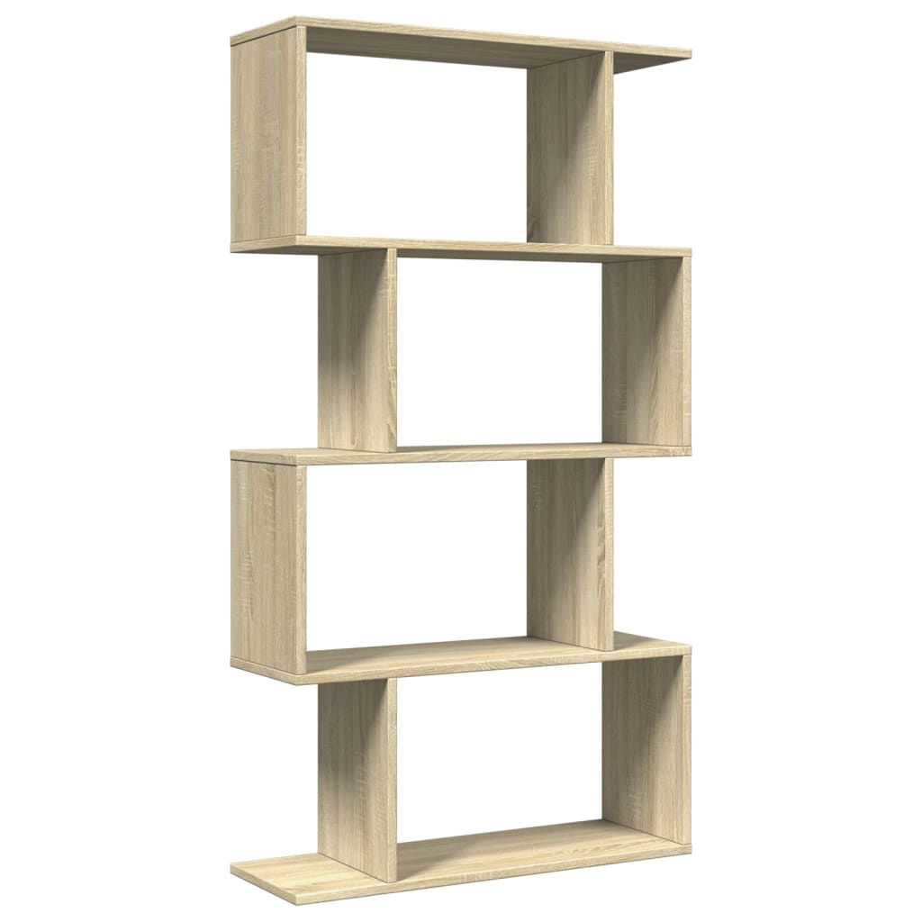 Étagère séparatrice de pièce 4 niveaux chêne sonoma 70x24x129cm