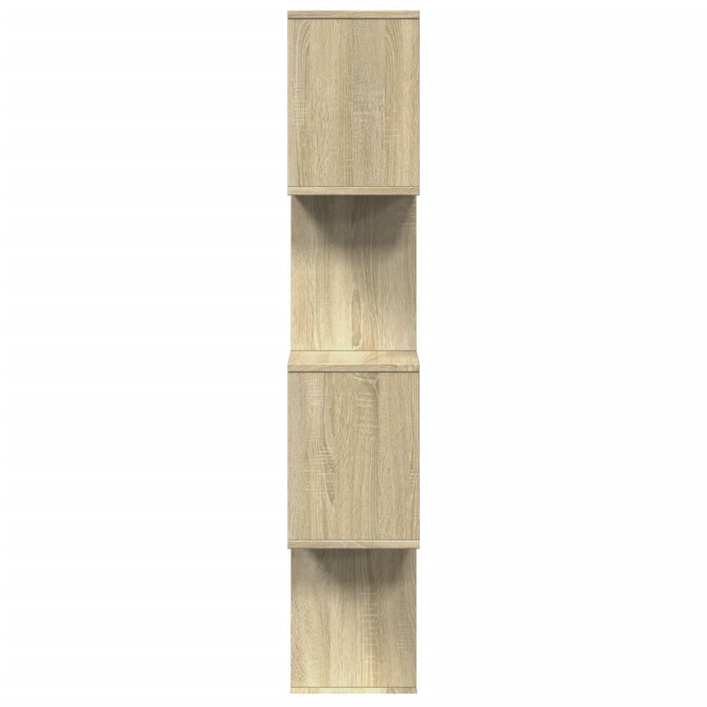 Étagère séparatrice de pièce 4 niveaux chêne sonoma 70x24x129cm