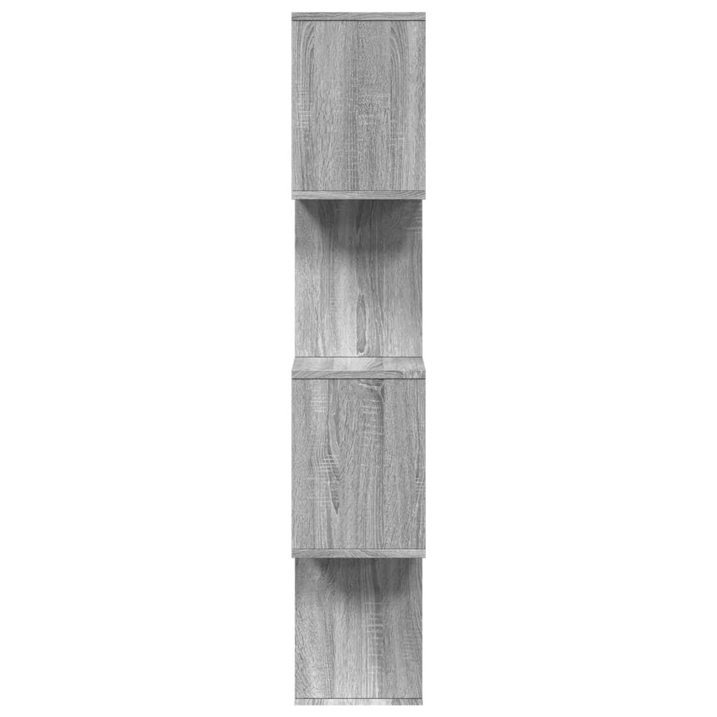Étagère séparatrice de pièce 4 niveaux sonoma gris 70x24x129 cm