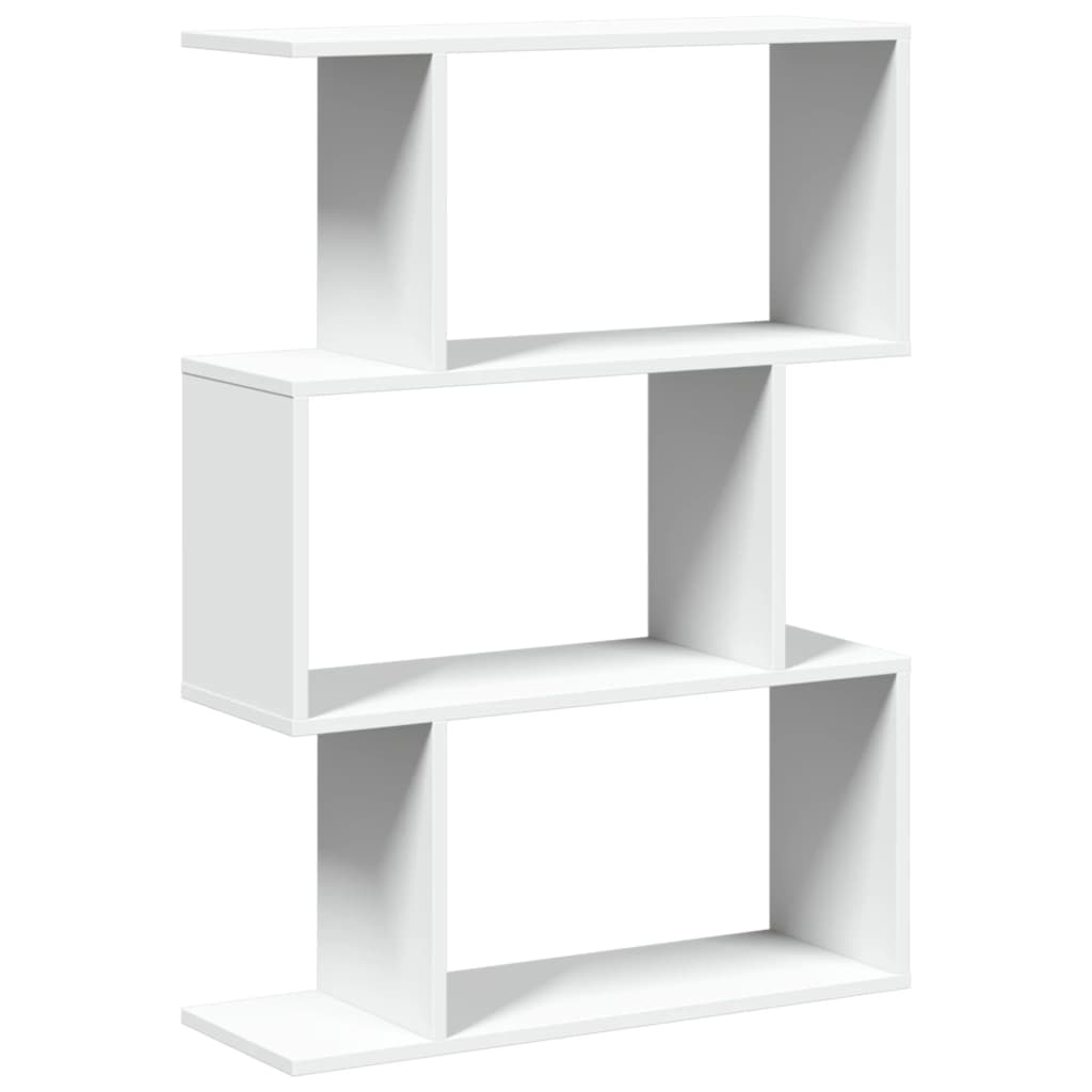 Étagère séparatrice de pièce à 3 niveaux blanc 70x24x97 cm