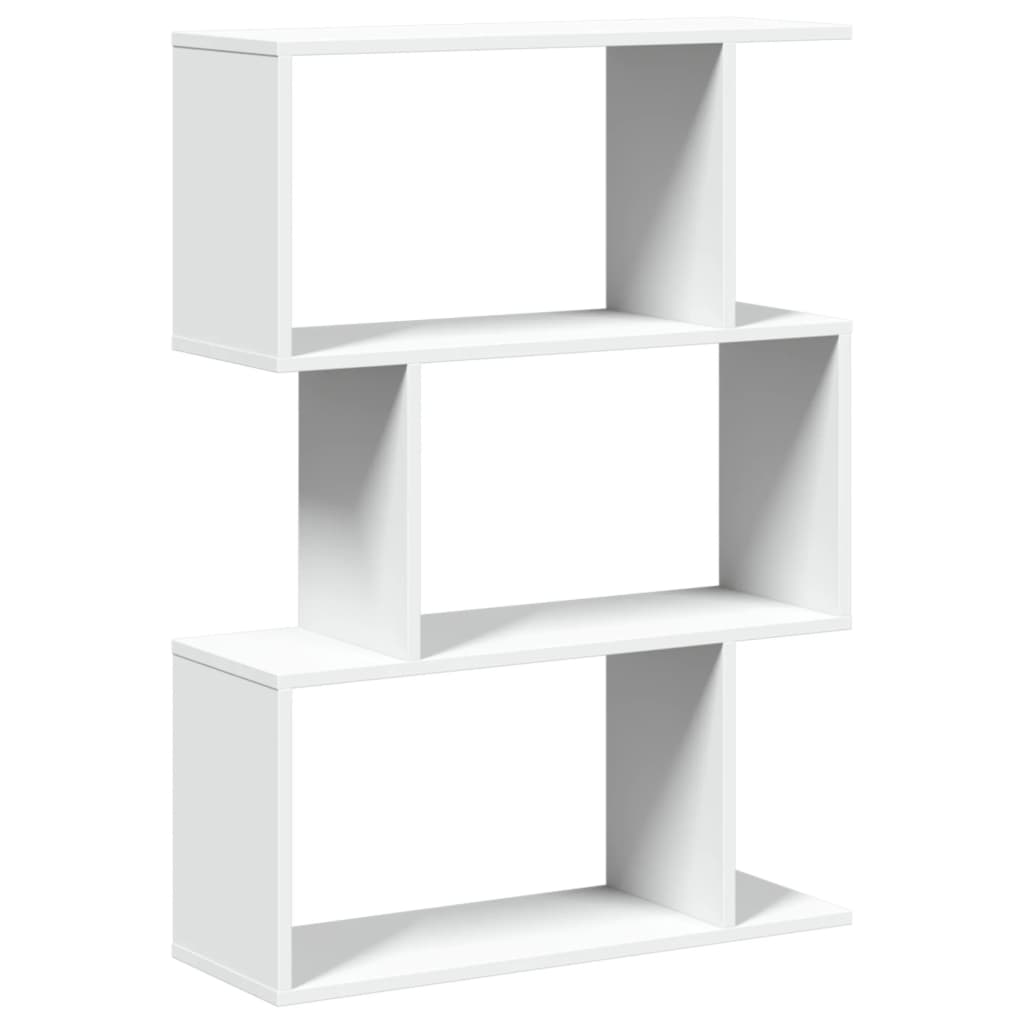 Étagère séparatrice de pièce à 3 niveaux blanc 70x24x97 cm