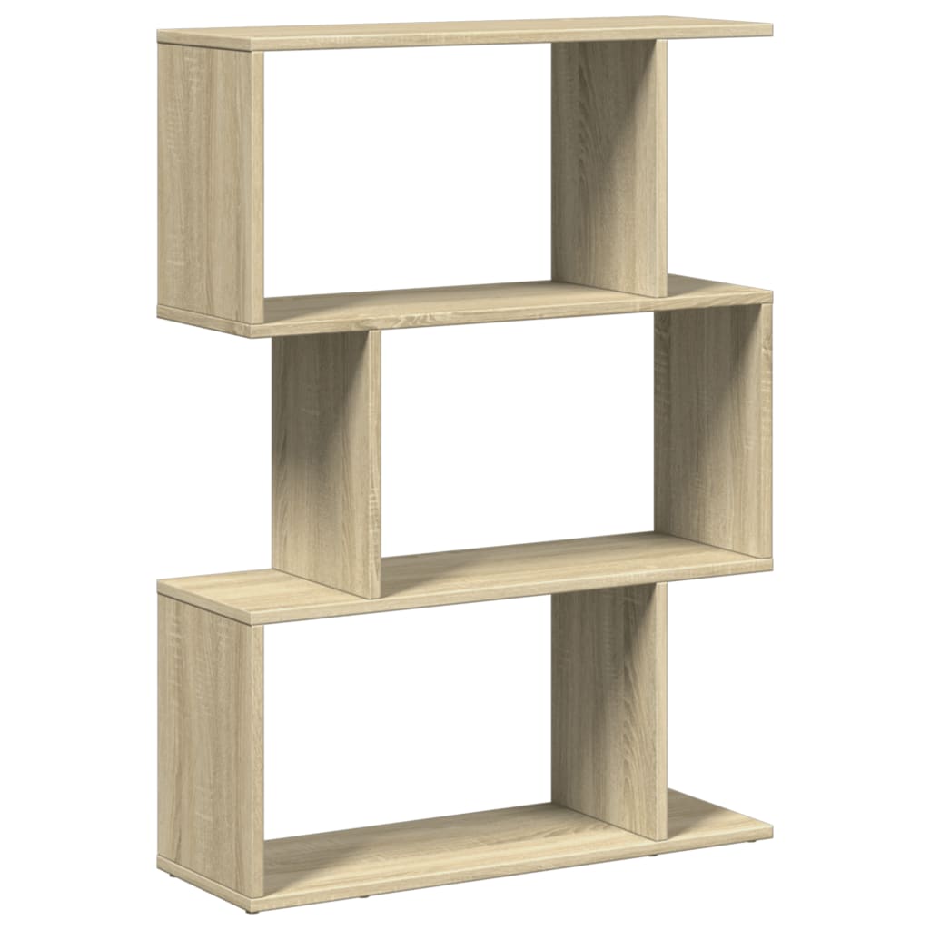 Étagère séparatrice de pièce 3 niveaux chêne sonoma 70x24x97 cm