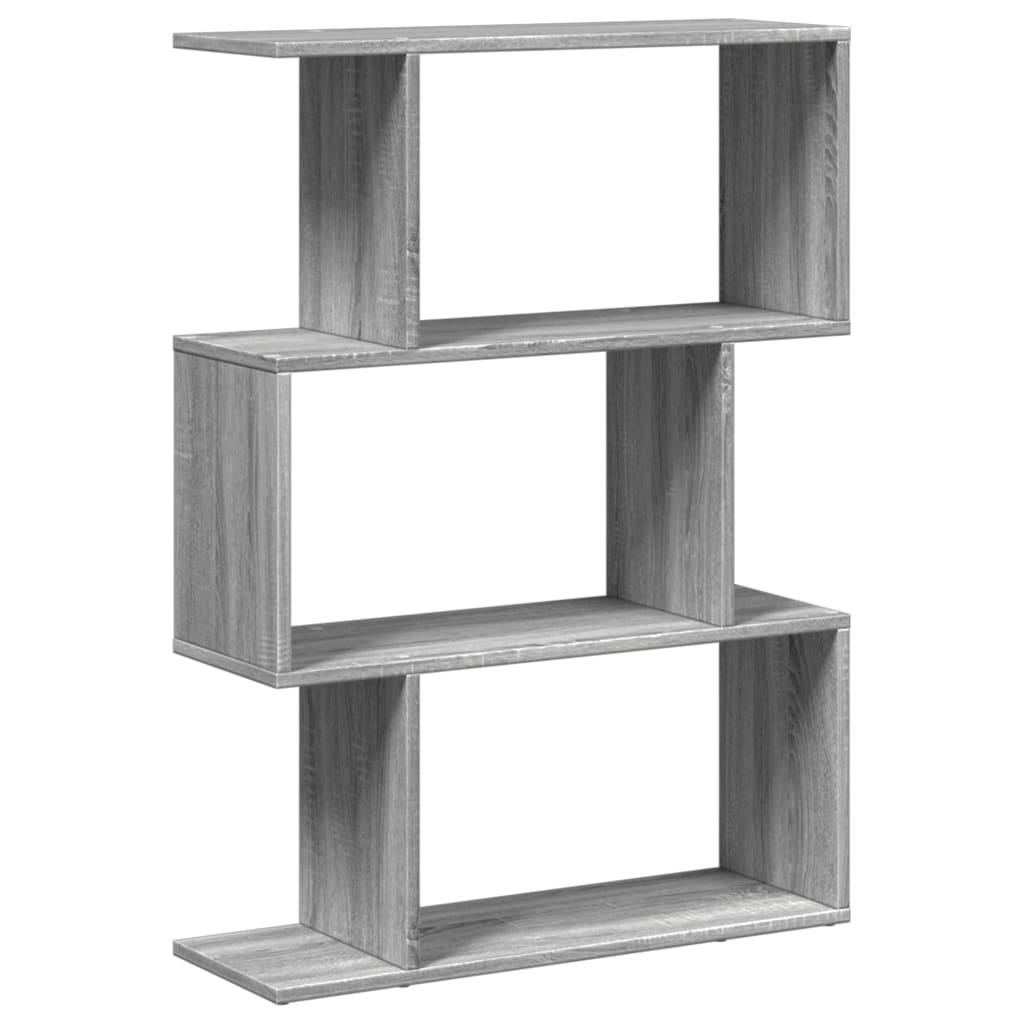 Étagère séparatrice de pièce à 3 niveaux sonoma gris 70x24x97cm