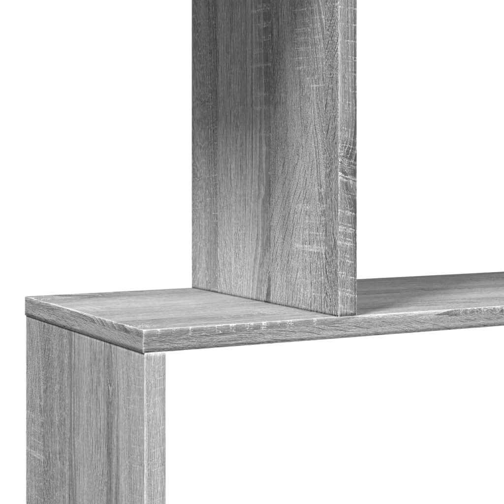 Étagère séparatrice de pièce à 3 niveaux sonoma gris 70x24x97cm