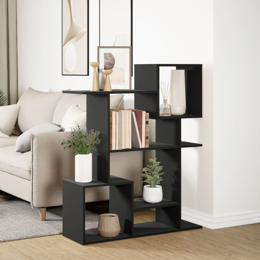 Étagère séparatrice de pièce noir 92x29x112 cm