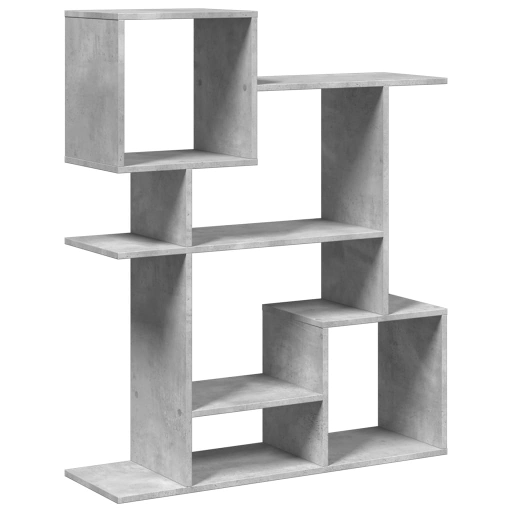 Étagère séparatrice de pièce gris béton 92x29x112 cm