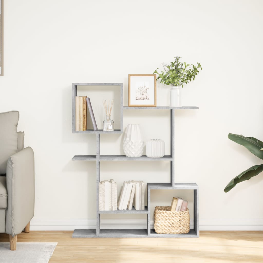 Étagère séparatrice de pièce gris béton 92x29x112 cm