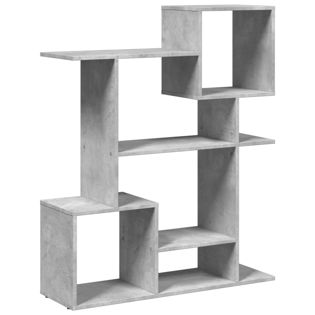 Étagère séparatrice de pièce gris béton 92x29x112 cm
