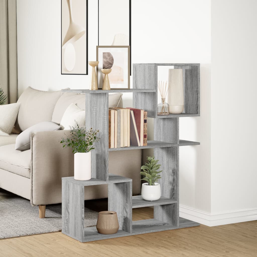 Étagère séparatrice de pièce sonoma gris 92x29x112 cm