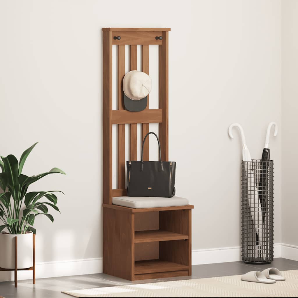 Portemanteau SANDNES 45x40x159,5 cm bois massif pin