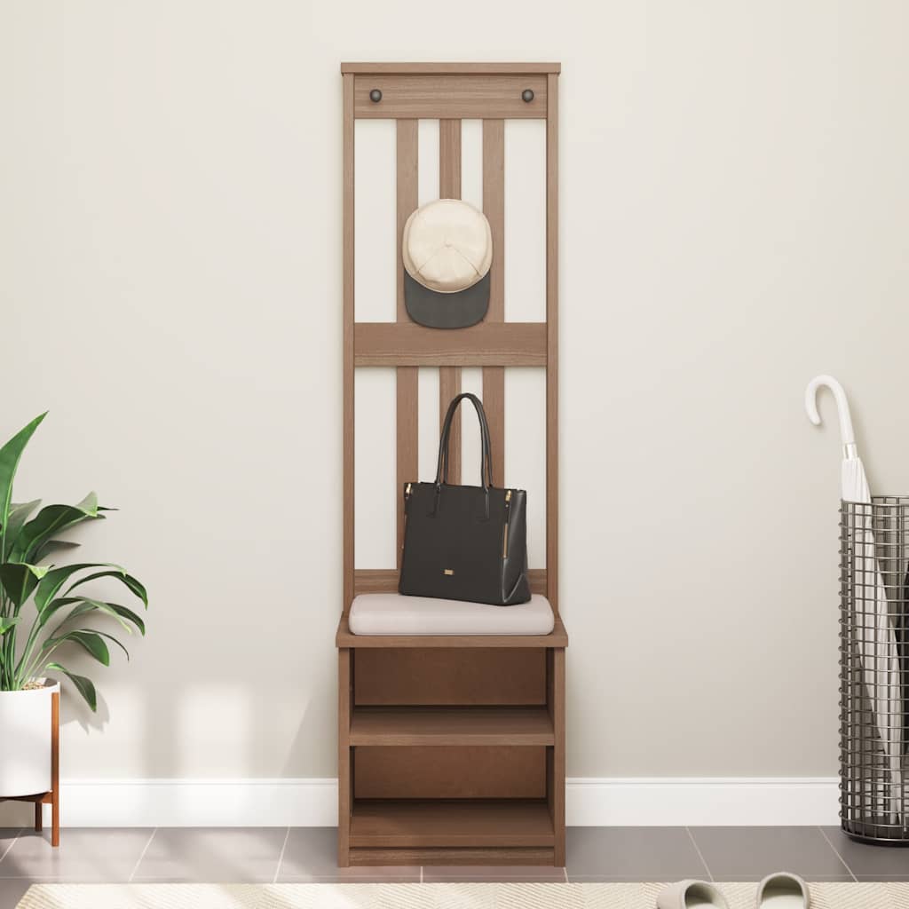 Portemanteau SANDNES 45x40x159,5 cm bois massif pin