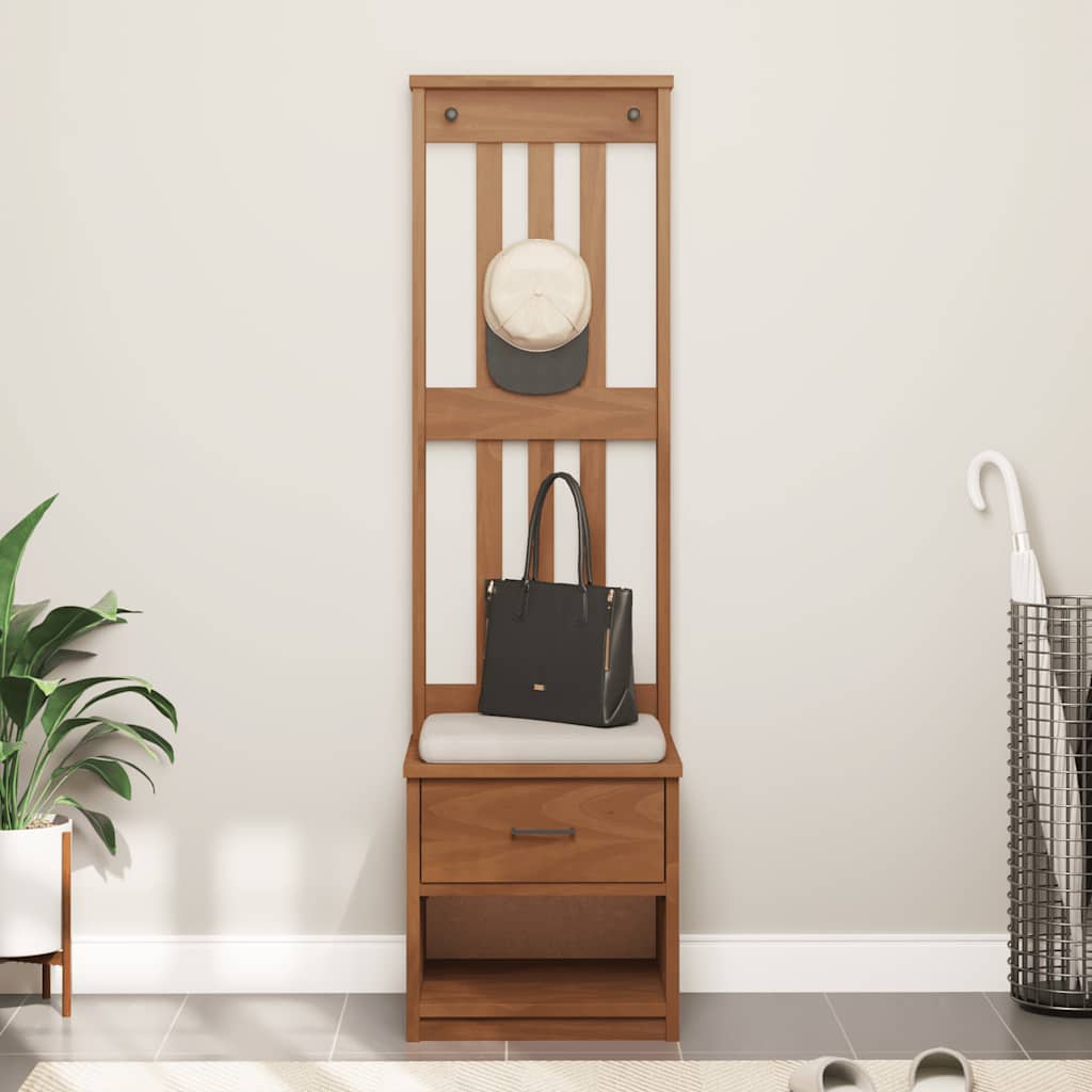 Portemanteau SANDNES 45x40x159,5 cm bois massif pin