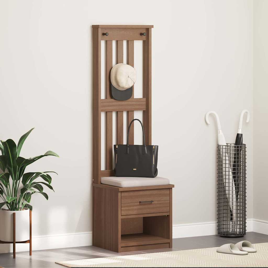 Portemanteau SANDNES 45x40x159,5 cm bois massif pin