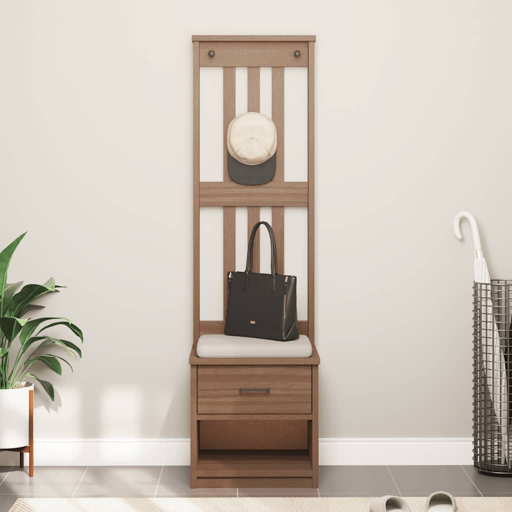 Portemanteau SANDNES 45x40x159,5 cm bois massif pin