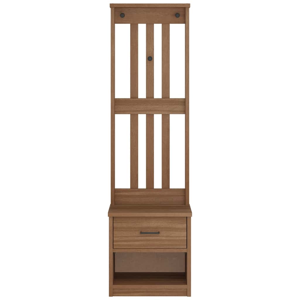 Portemanteau SANDNES 45x40x159,5 cm bois massif pin