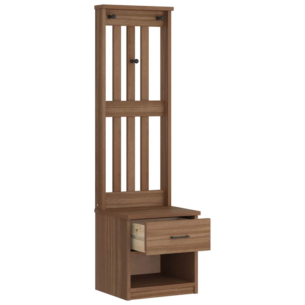 Portemanteau SANDNES 45x40x159,5 cm bois massif pin