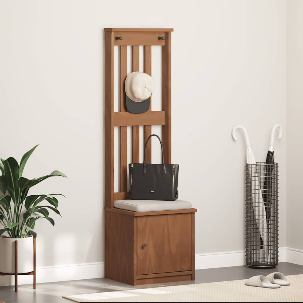 Portemanteau SANDNES 45x40x159,5 cm bois massif pin