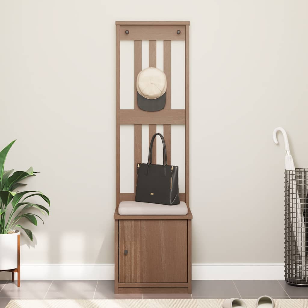 Portemanteau SANDNES 45x40x159,5 cm bois massif pin