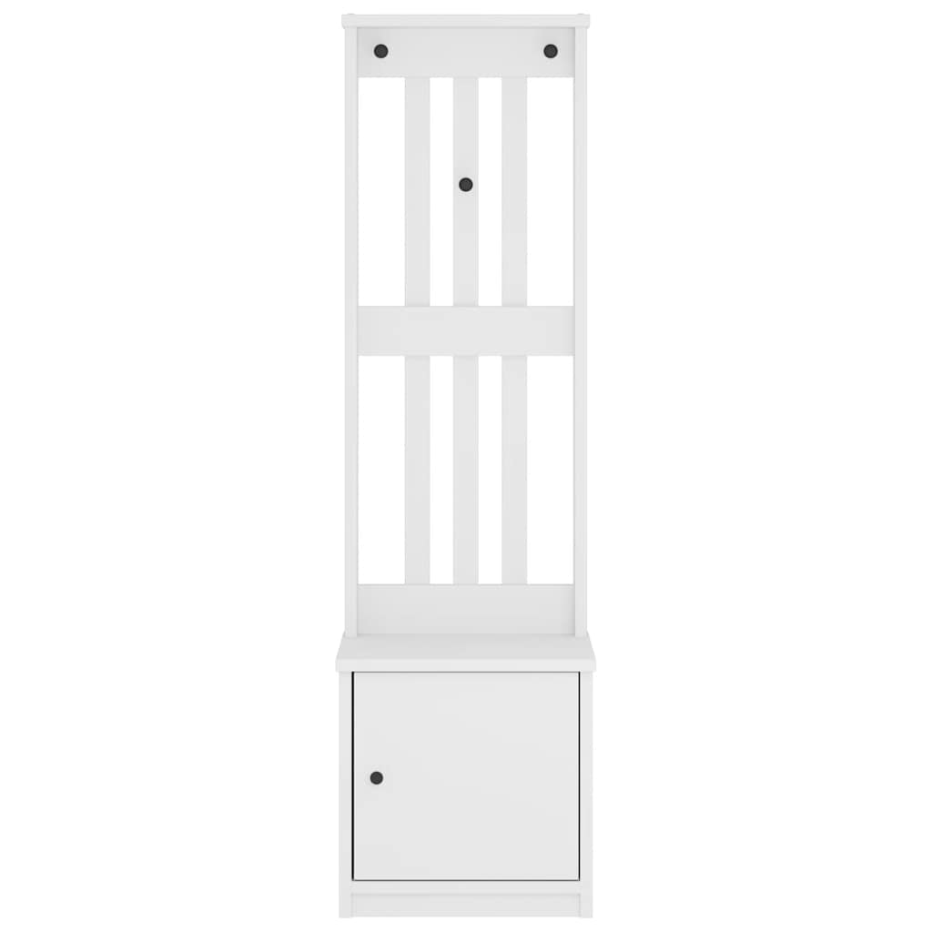 Portemanteau SANDNES blanc 45x40x159,5 cm bois massif pin