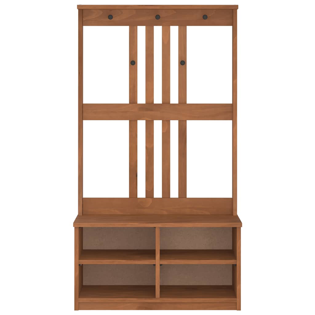 Portemanteau SANDNES 87x40x159,5 cm bois massif pin