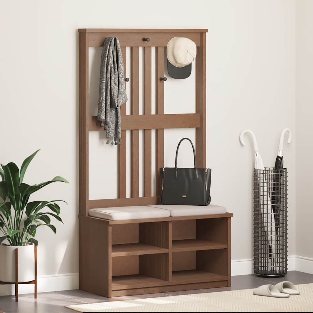 Portemanteau SANDNES 87x40x159,5 cm bois massif pin