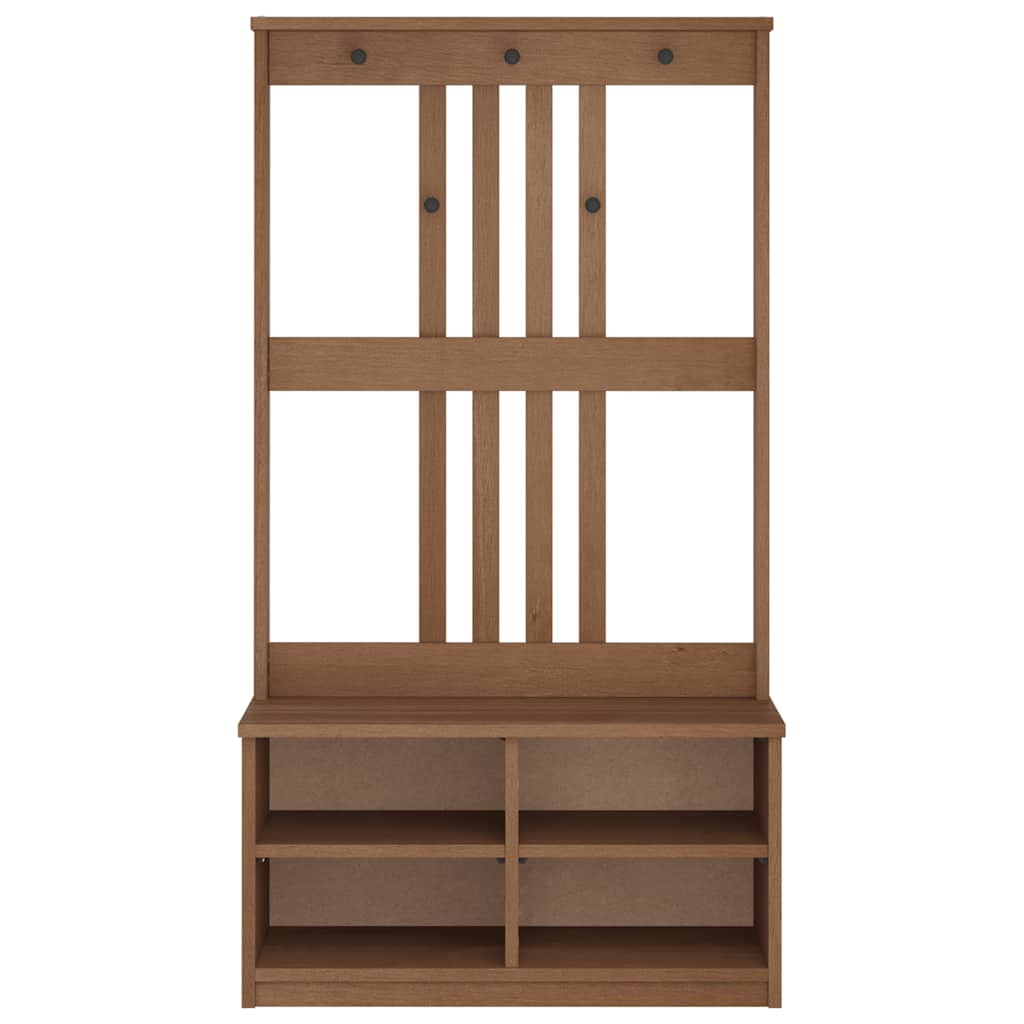 Portemanteau SANDNES 87x40x159,5 cm bois massif pin