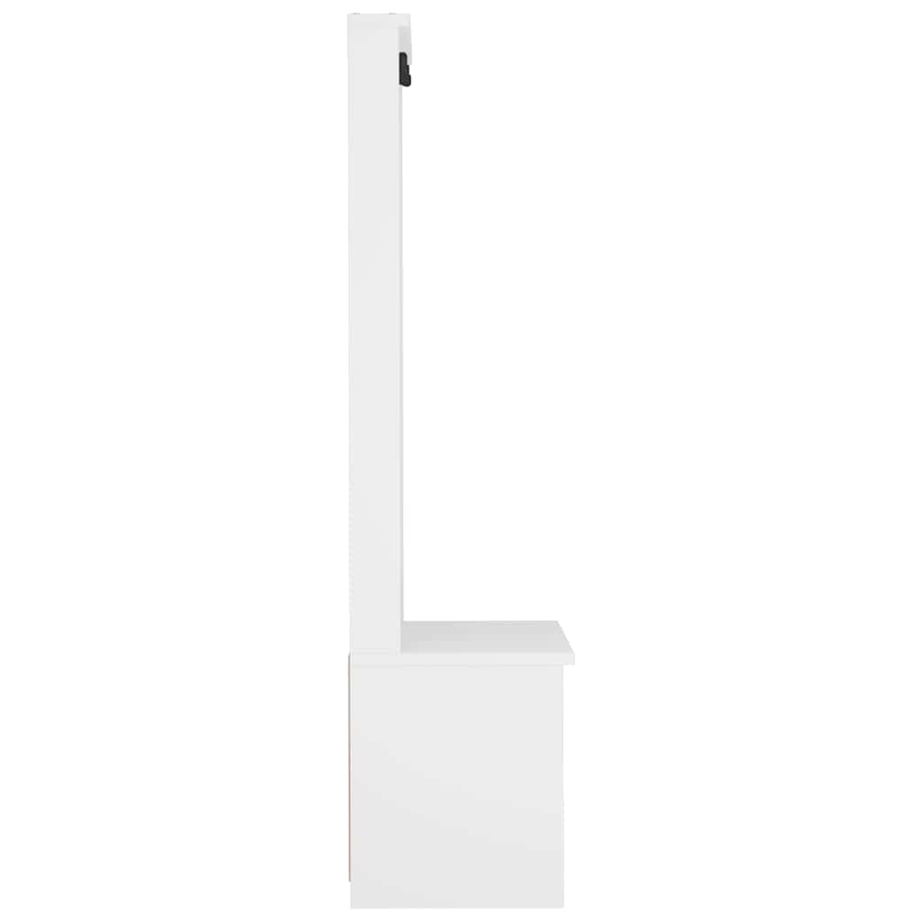 Portemanteau SANDNES blanc 87x40x159,5 cm bois massif pin
