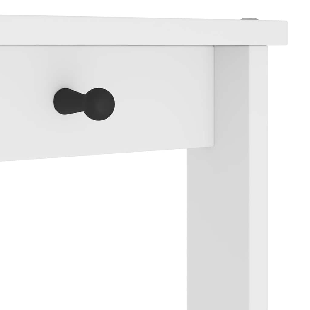 Portemanteau SANDNES blanc 87x40x159,5 cm bois massif pin